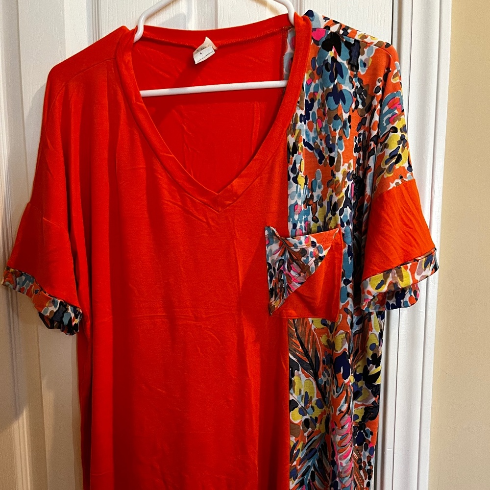 Sew In Love shirt - Orange multi - Worn twice